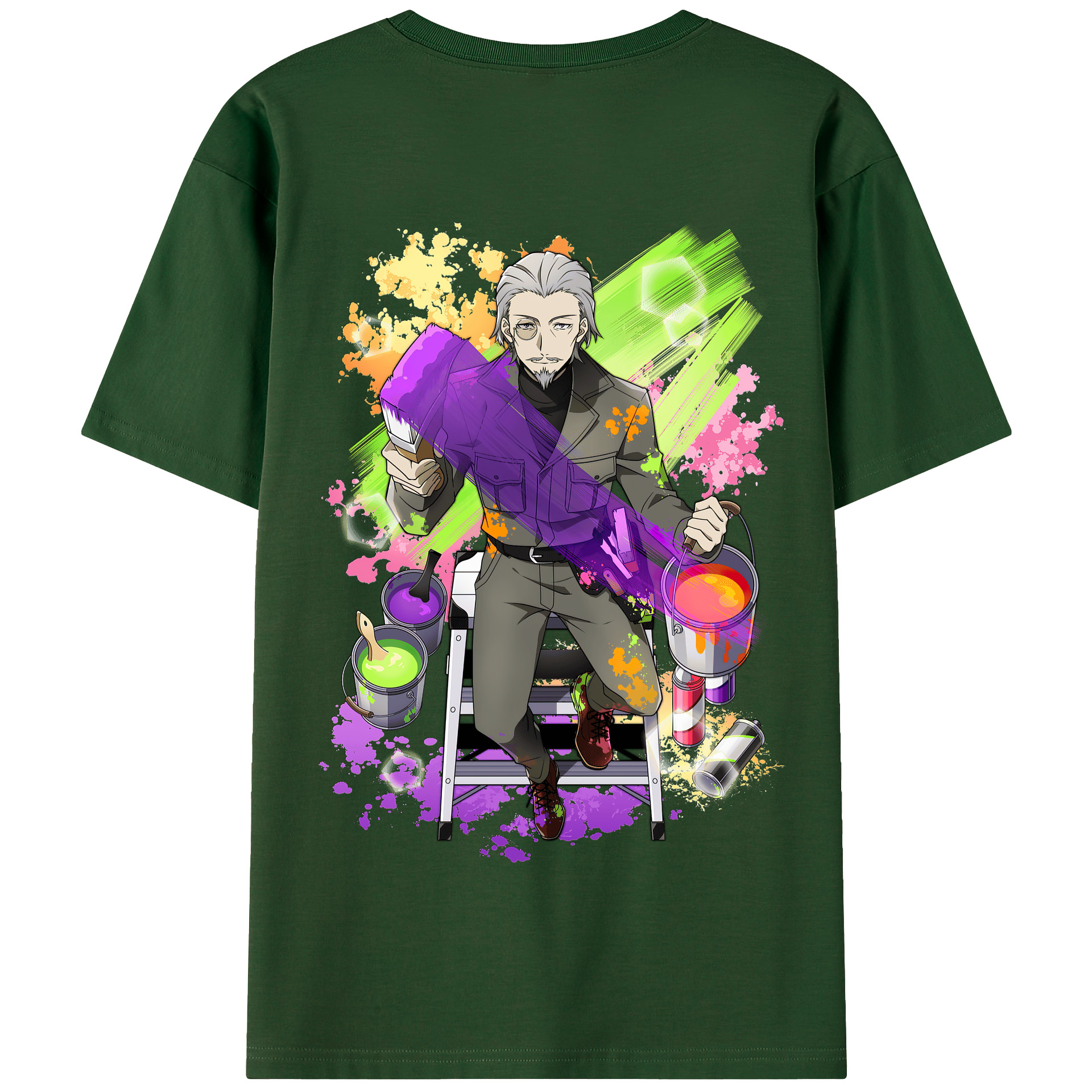 （画像用） 文豪ストレイドッグス Bungo Stray Dogs 綿100％半袖Tシャツ（背面プリント）